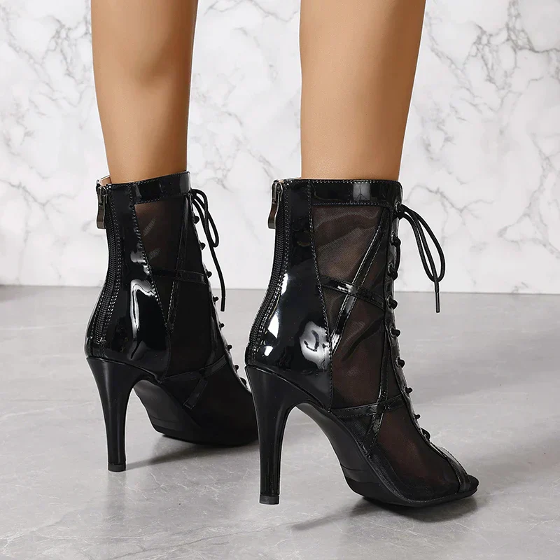 Heidi-Mode | Feststiefel Sexye Stilettos Dünne Absätze Schuhe Tanzschuhe Latin für Ballroom Basic Nachtclub Damen Schuhe - Image 4