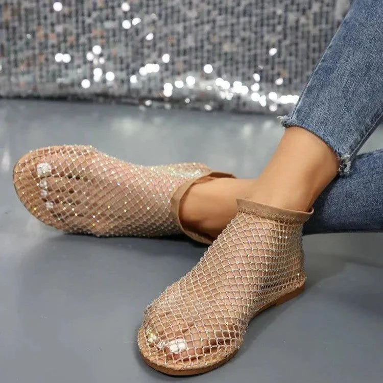 Heidi-Mode | Flatsandalen mit Strass-Design - Image 3