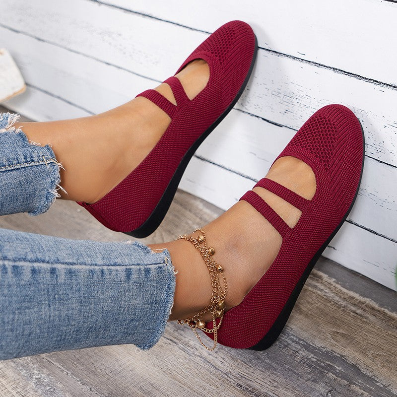Heidi-Mode | Flache Slipper mit Riemen Über Dem Spann und Flacher Sohle für Damen - Image 2
