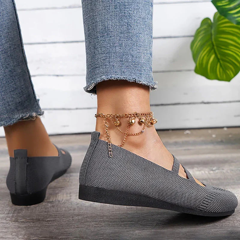 Heidi-Mode | Flache Slipper mit Riemen Über Dem Spann und Flacher Sohle für Damen - Image 4