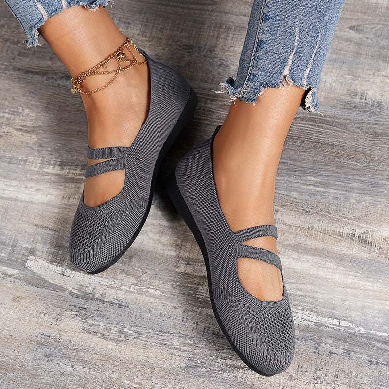 Heidi-Mode | Flache Slipper mit Riemen Über Dem Spann und Flacher Sohle für Damen - Image 6