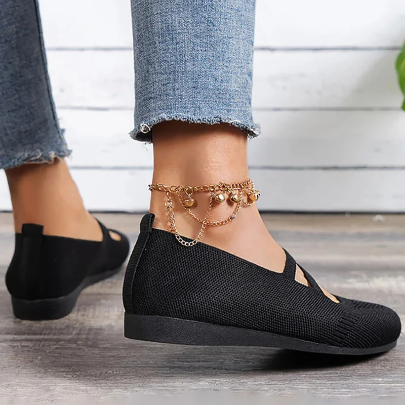 Heidi-Mode | Flache Slipper mit Riemen Über Dem Spann und Flacher Sohle für Damen - Image 7