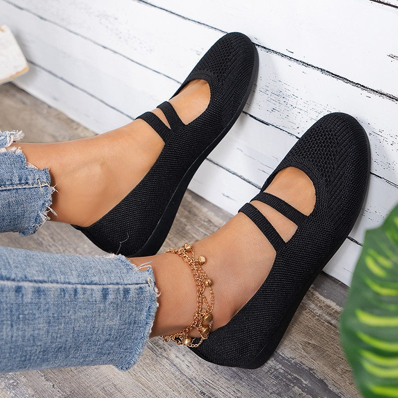 Heidi-Mode | Flache Slipper mit Riemen Über Dem Spann und Flacher Sohle für Damen - Image 8