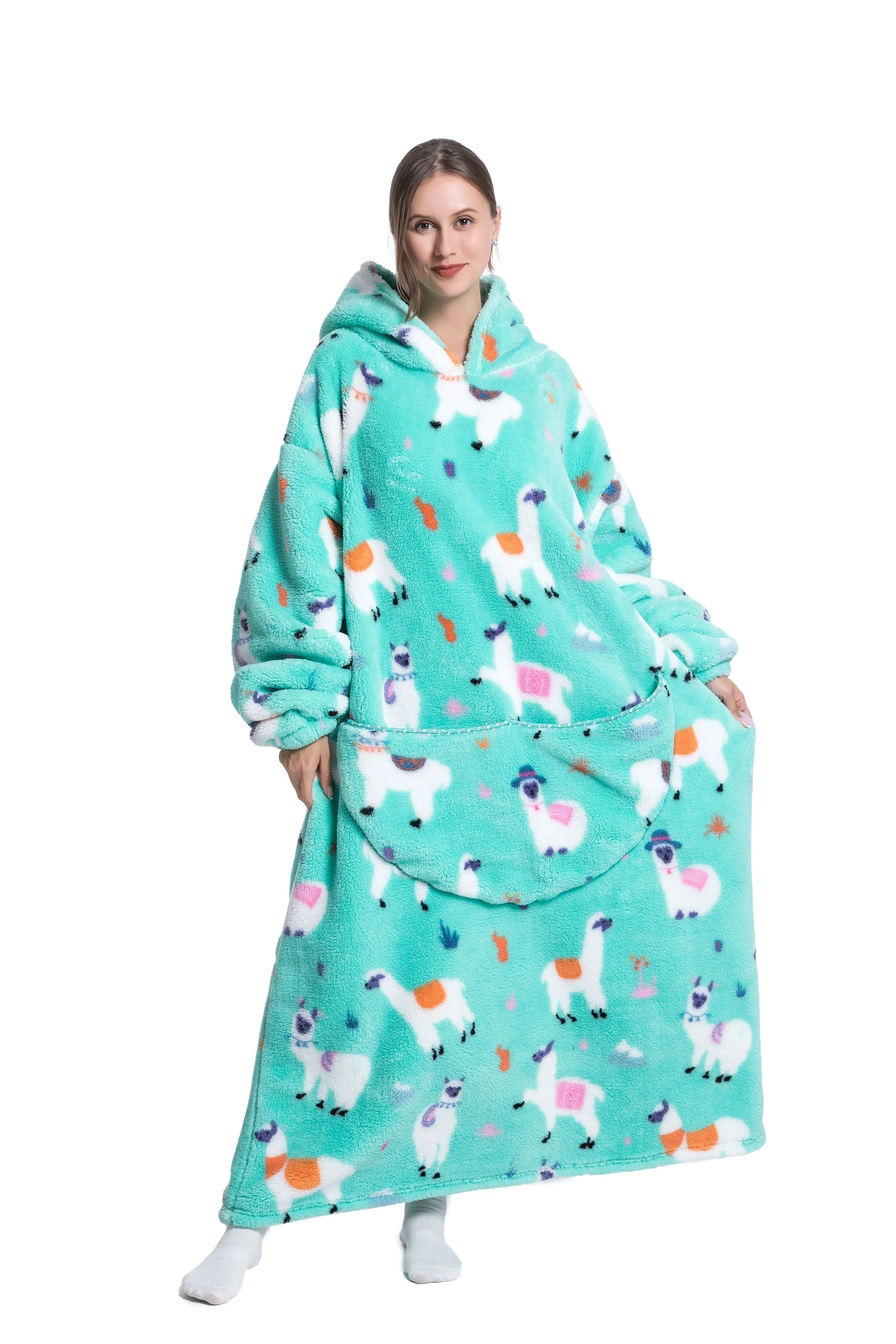 Heidi-Mode | Fleece Hoodie Decke für Den Winter - Image 11
