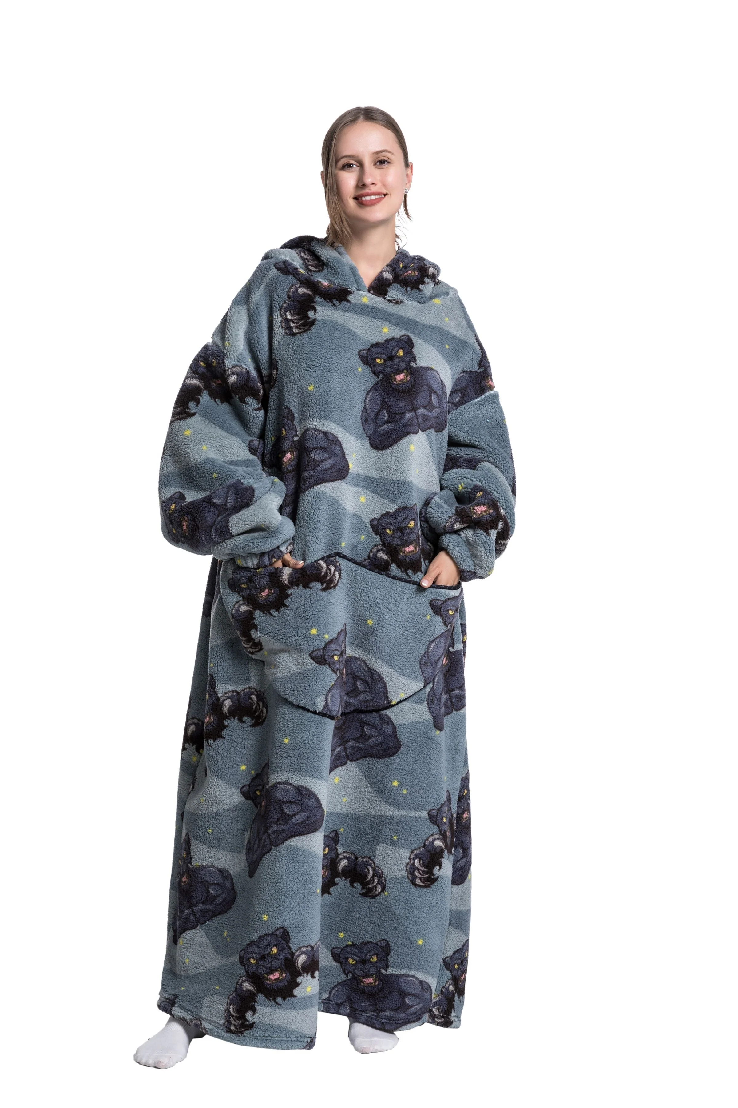 Heidi-Mode | Fleece Hoodie Decke für Den Winter - Image 14