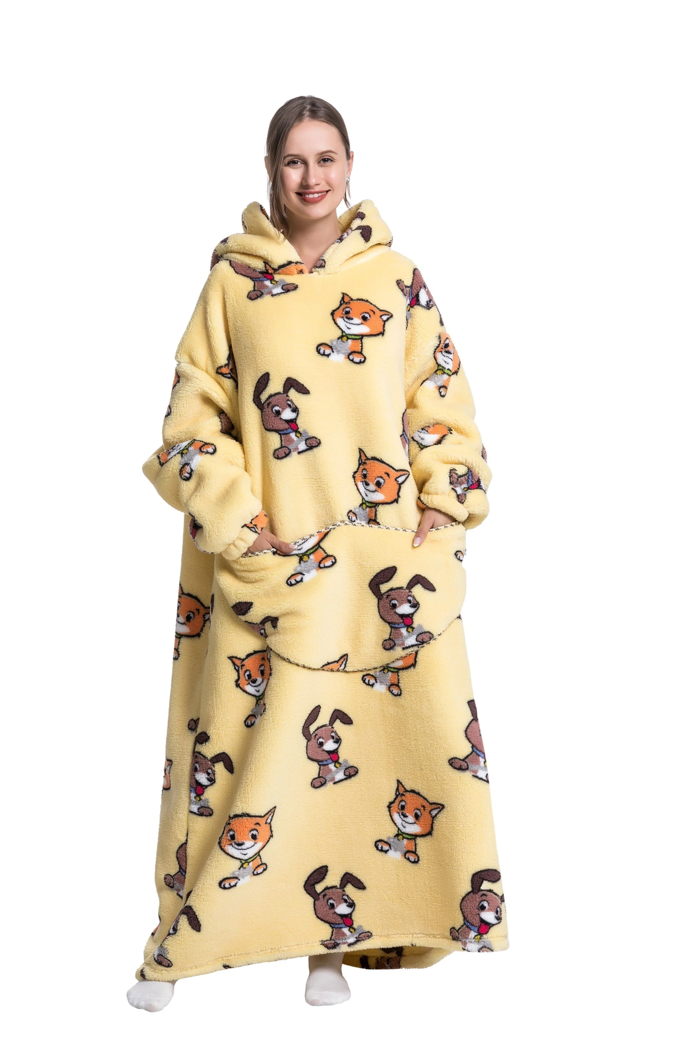 Heidi-Mode | Fleece Hoodie Decke für Den Winter - Image 15