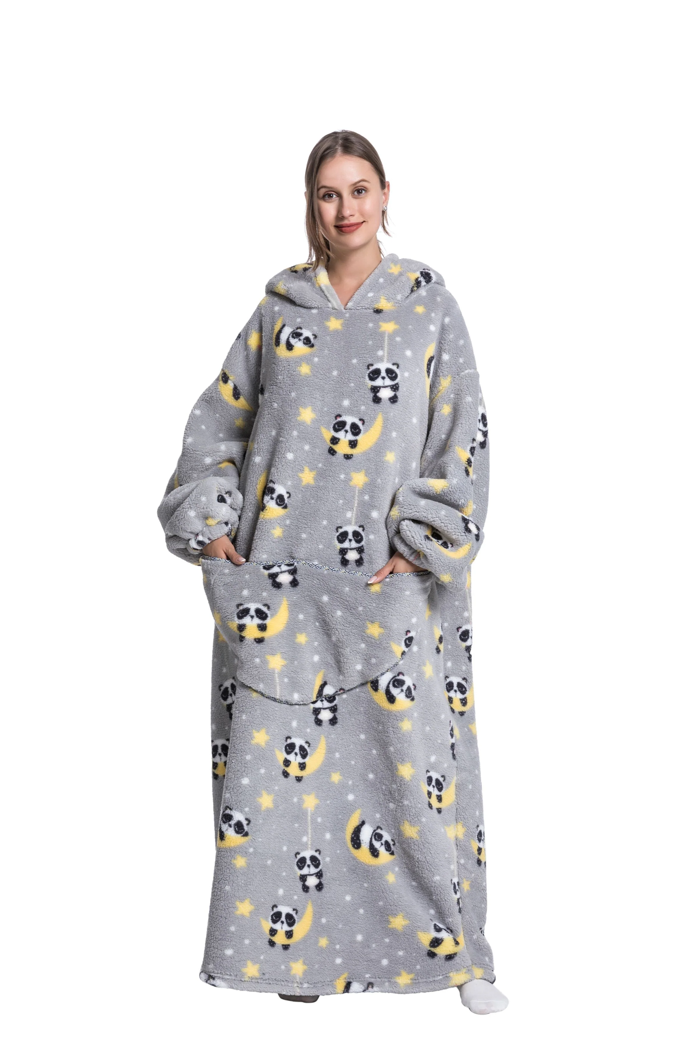 Heidi-Mode | Fleece Hoodie Decke für Den Winter - Image 4