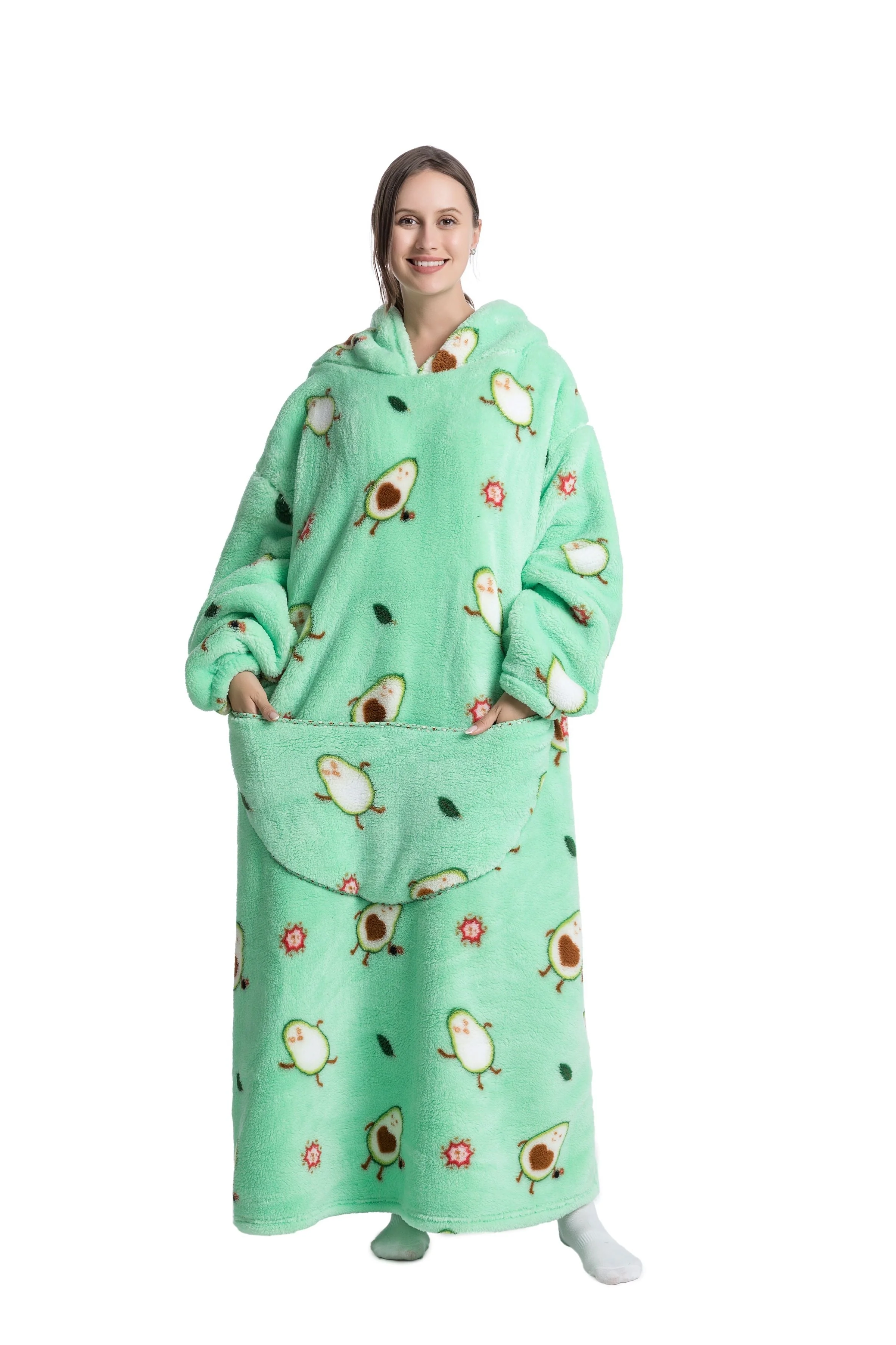 Heidi-Mode | Fleece Hoodie Decke für Den Winter - Image 6