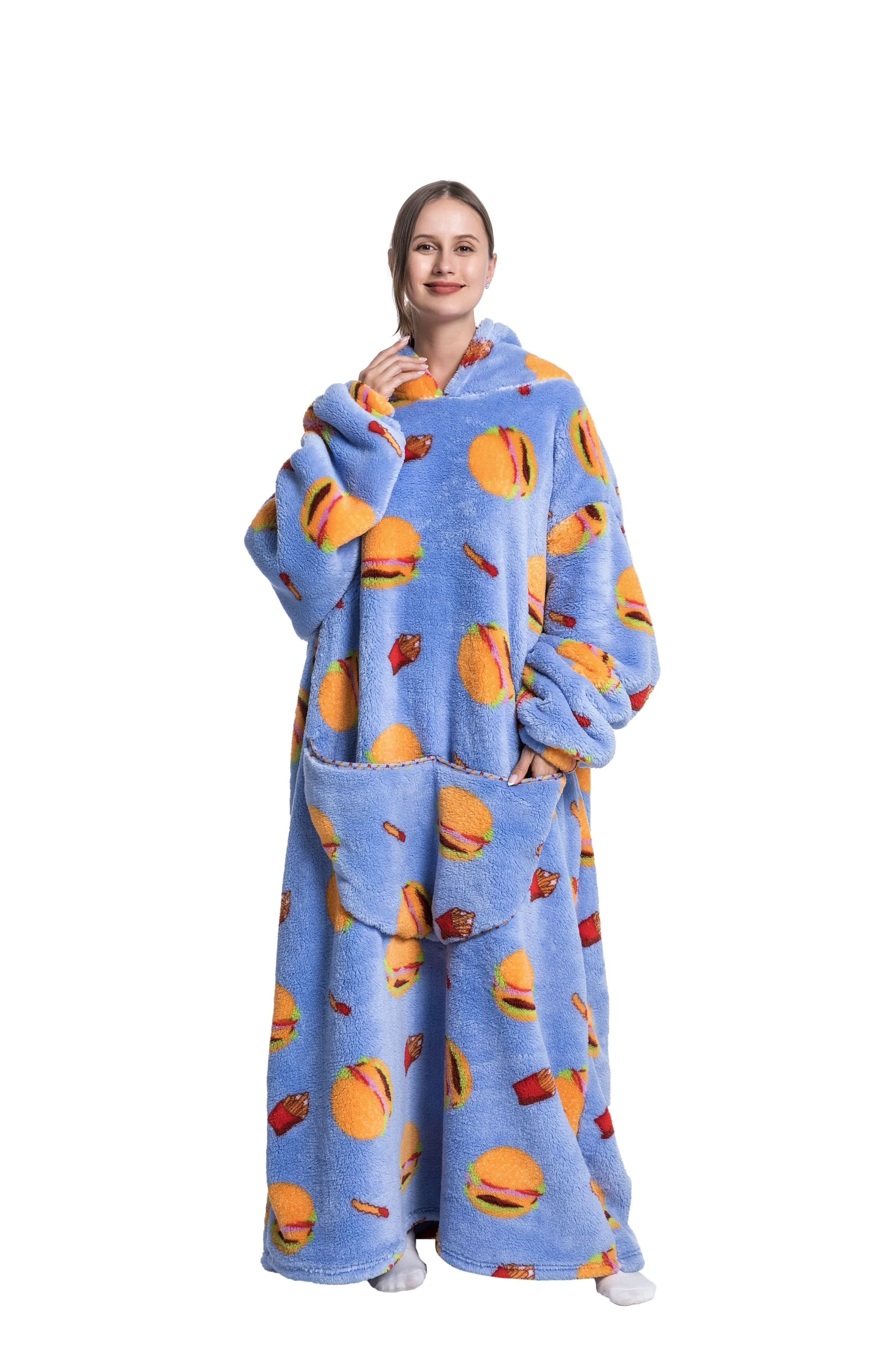 Heidi-Mode | Fleece Hoodie Decke für Den Winter - Image 8