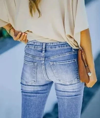 Heidi-Mode | Flex Knopf Hohe Taille Jeanshose für Damen - Image 2
