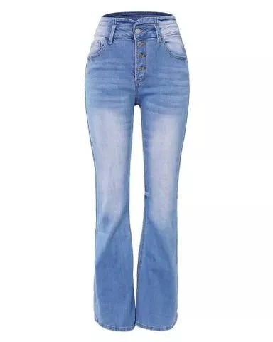 Heidi-Mode | Flex Knopf Hohe Taille Jeanshose für Damen - Image 9
