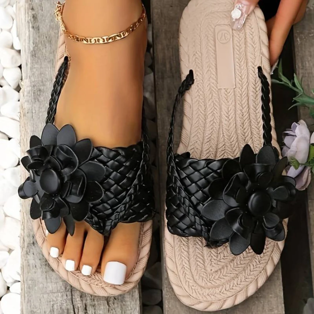 Heidi-Mode | Damen-Sandalen mit Offener Zehenspitze und Eleganten Geflochtenen Riemen - Image 4