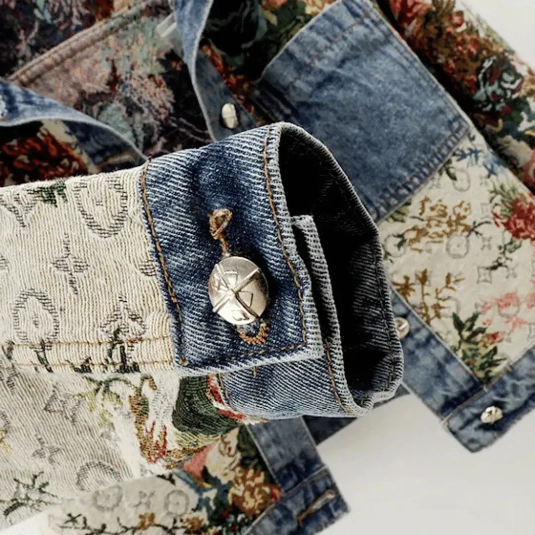 Heidi-Mode | Floral Denim Jacke - Image 3