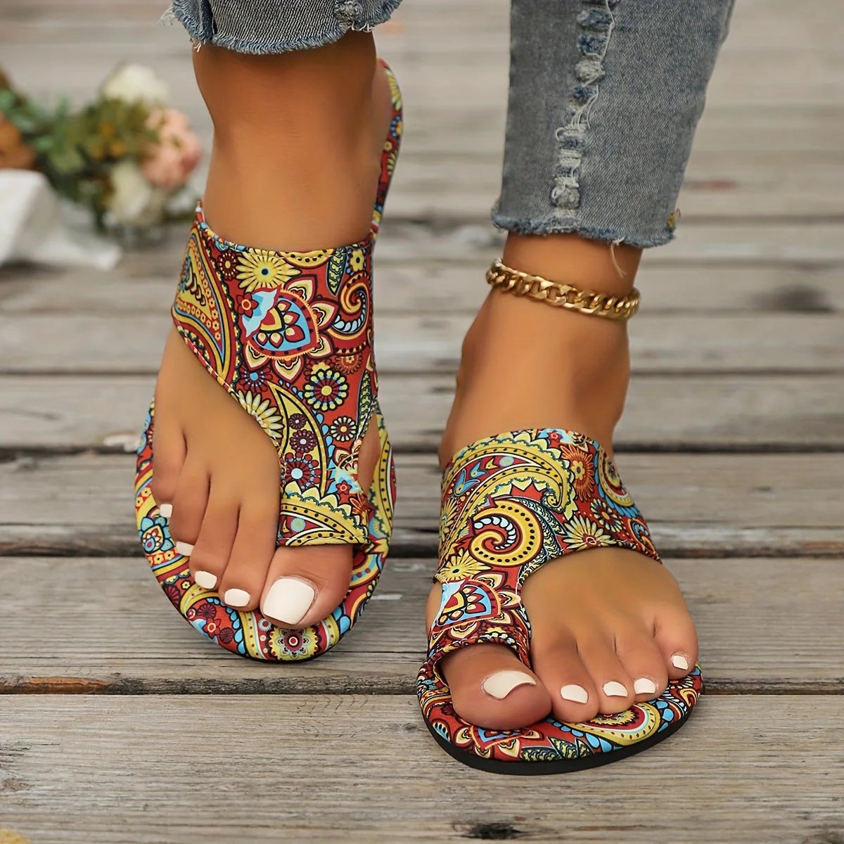 Heidi-Mode | Florale Flip Flops für Frauen - Image 15