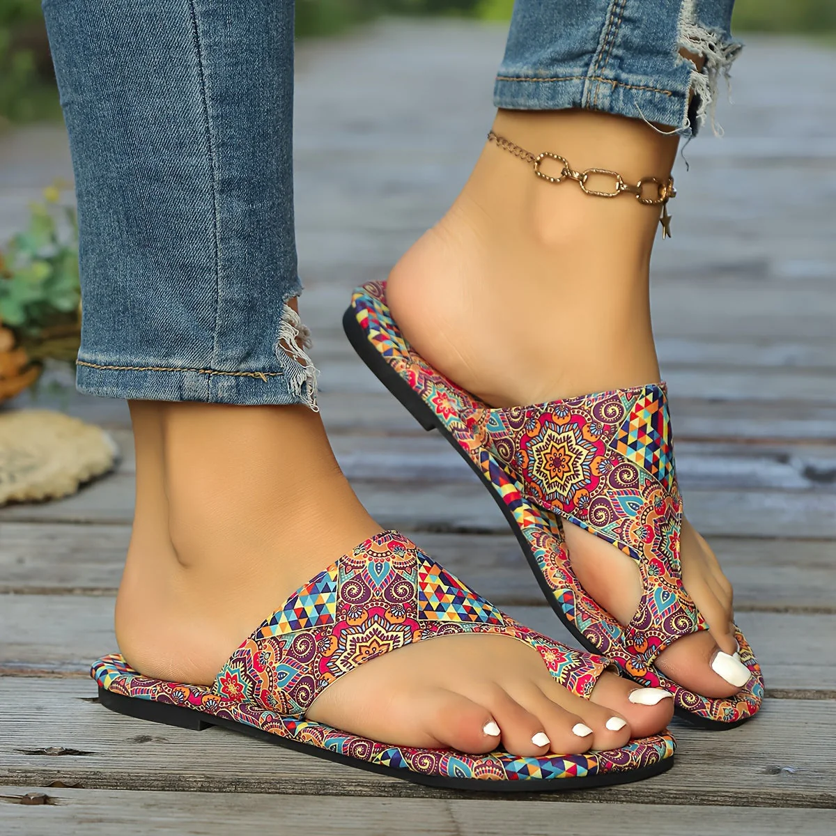 Heidi-Mode | Florale Flip Flops für Frauen - Image 9