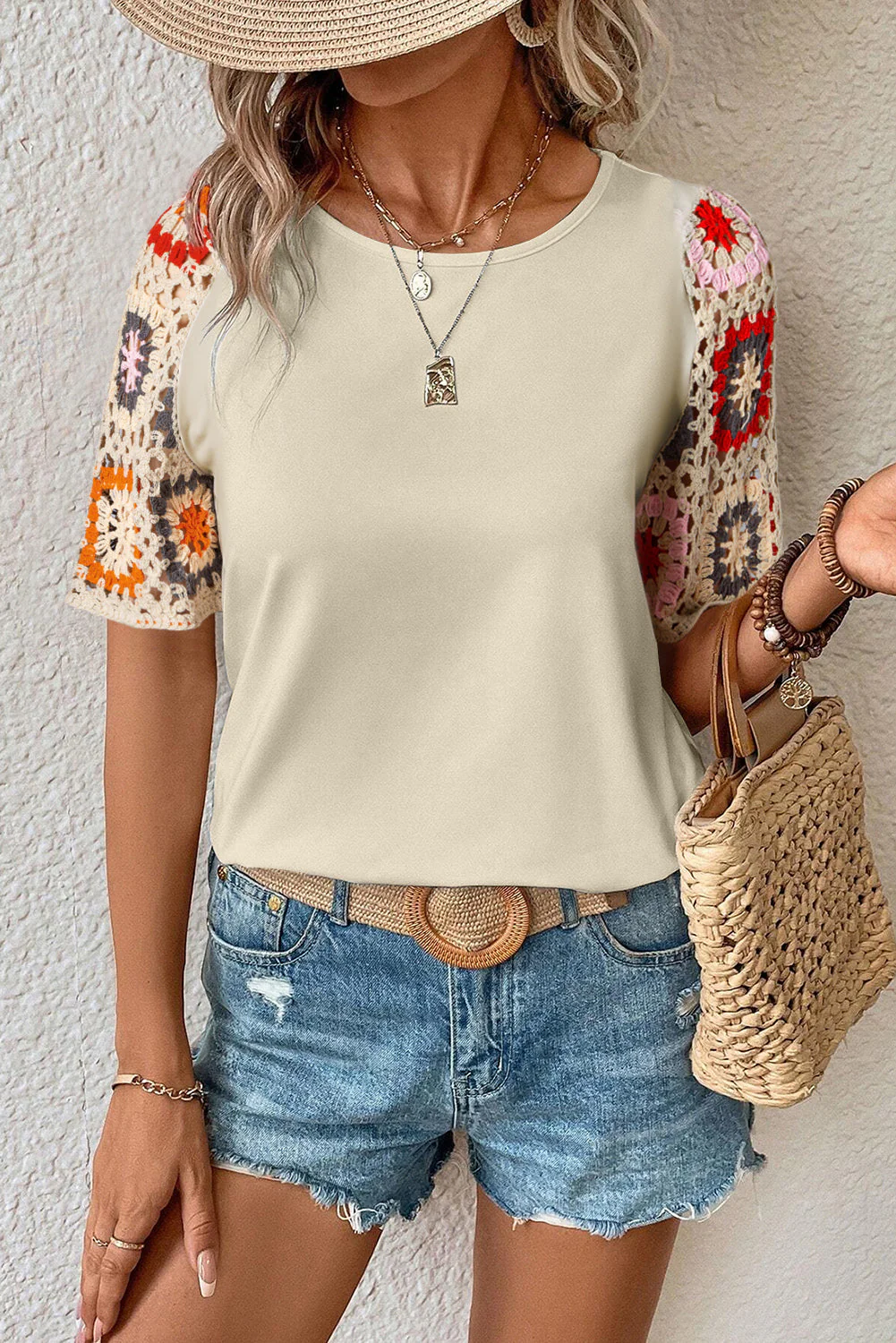 Heidi-Mode | Florales Häkel-T-Shirt für Damen Leicht & Luftig - Image 7