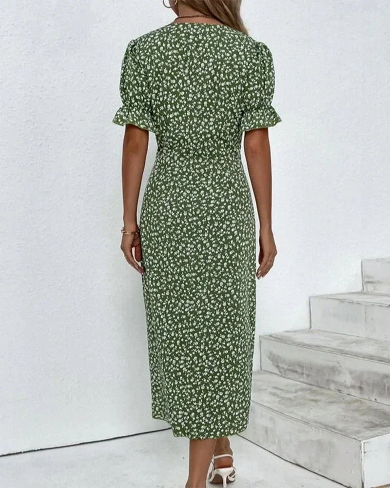 Heidi-Mode | Florales Kleid mit V-Ausschnitt - Image 2