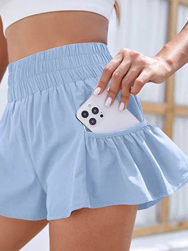 Heidi-Mode | Damen Fitness Lauf Quick-Dry Hohe Taille Shorts mit Taschen - Image 6