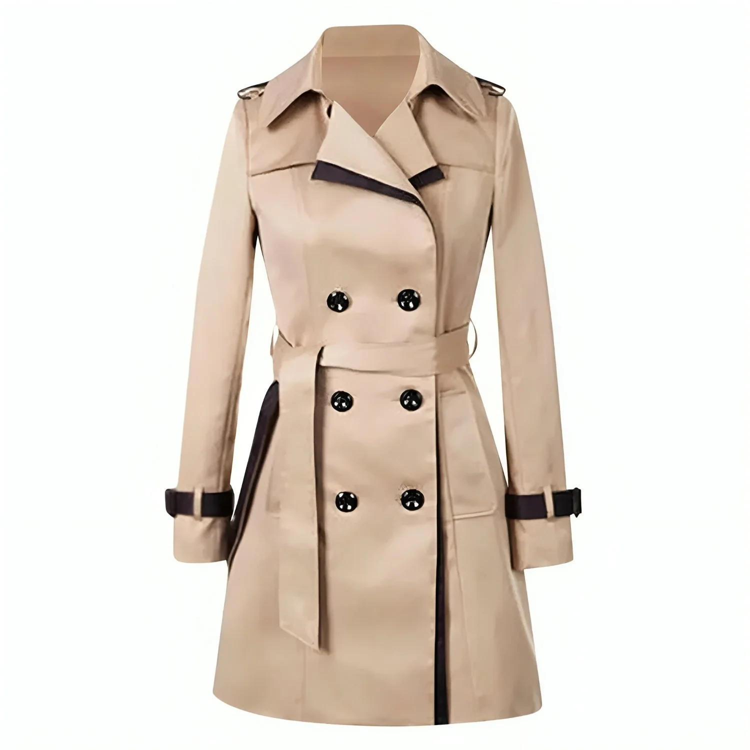 Heidi-Mode | Damen Doppelt-knöpfiger Trenchcoat - Image 3