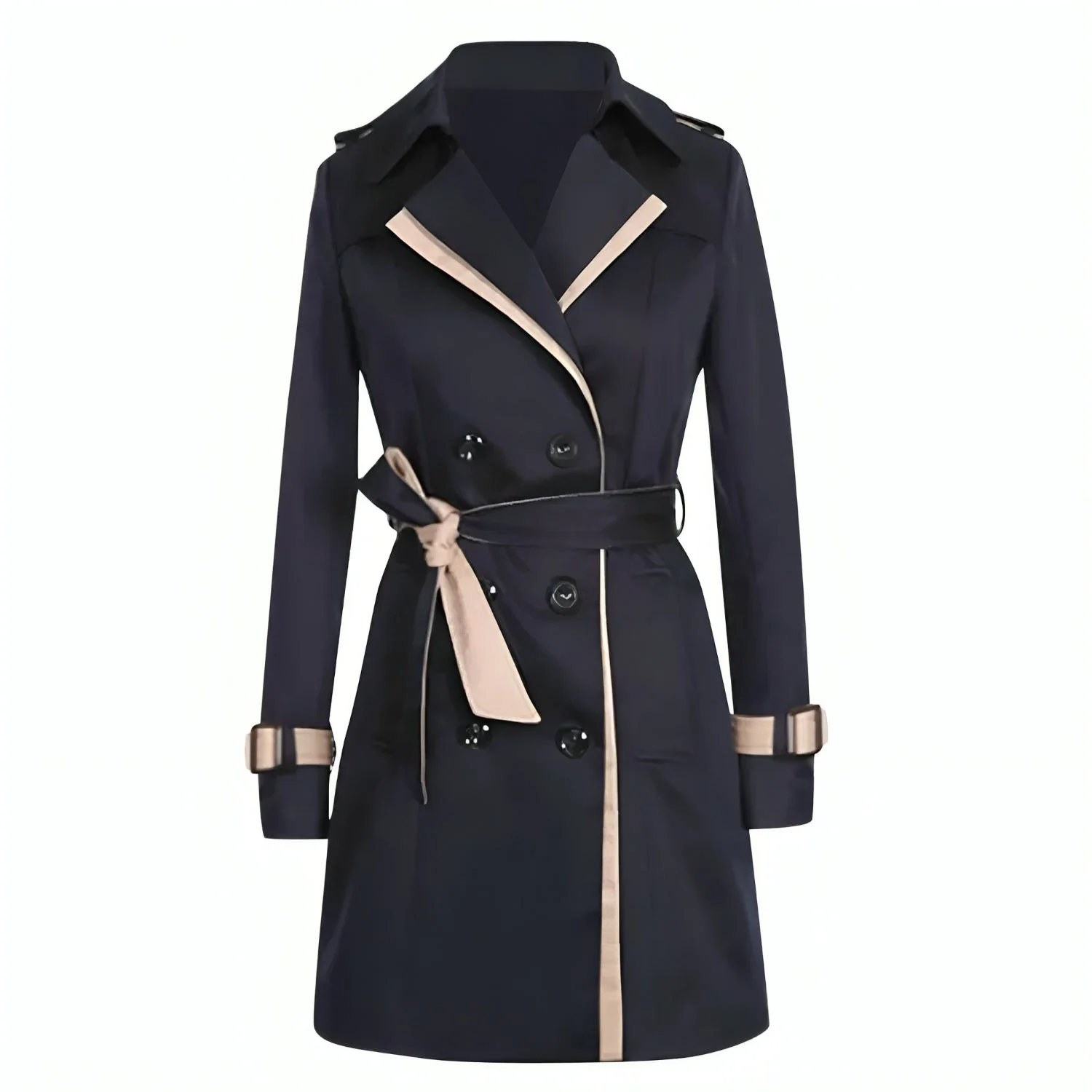 Heidi-Mode | Damen Doppelt-knöpfiger Trenchcoat - Image 4