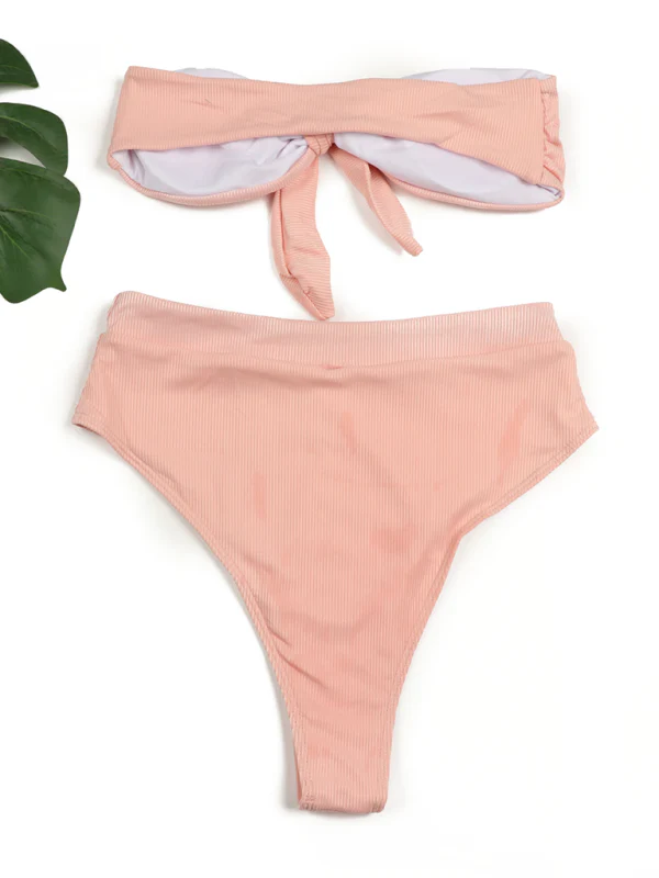 Heidi-Mode | Damen Hochtailliertes Bikini Röhrenoberteil Badeanzug - Image 3