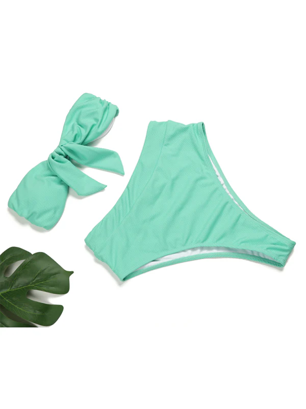 Heidi-Mode | Damen Hochtailliertes Bikini Röhrenoberteil Badeanzug - Image 7