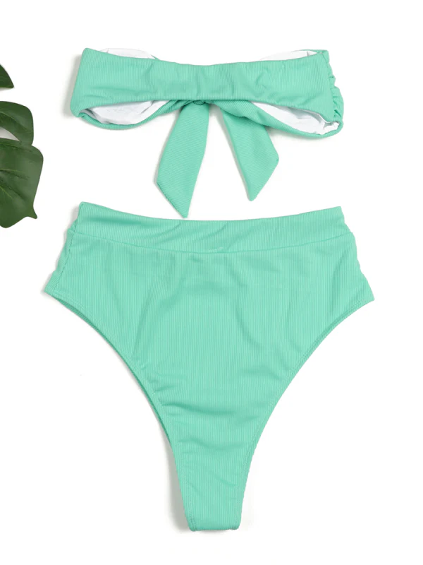 Heidi-Mode | Damen Hochtailliertes Bikini Röhrenoberteil Badeanzug - Image 9