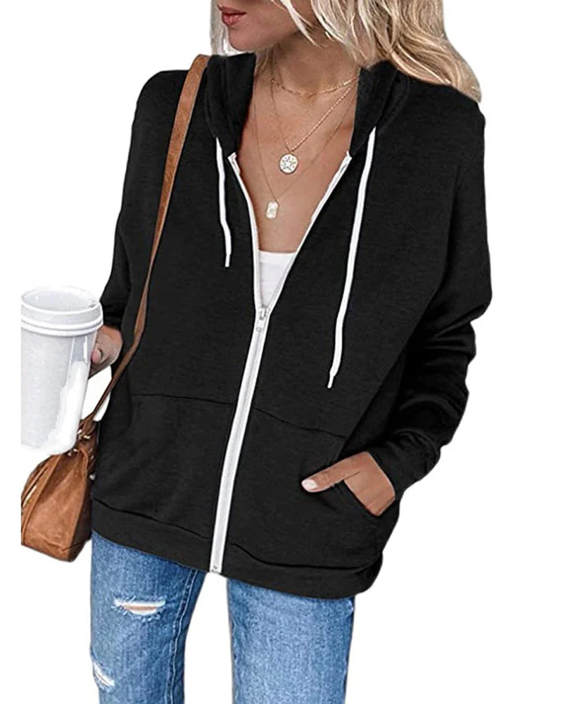 Heidi-Mode | Schlichter Damen Hoodie mit Taschen - Image 2