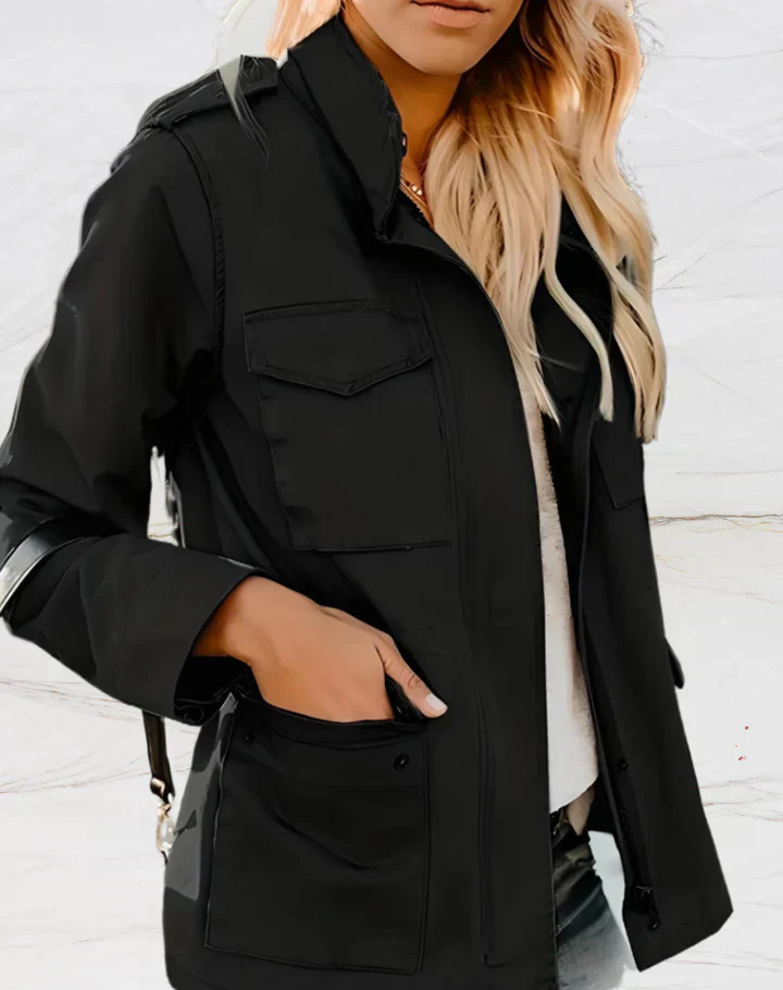 Heidi-Mode | Damen Vielseitige Zip Jacke mit Mehreren Taschen - Image 2