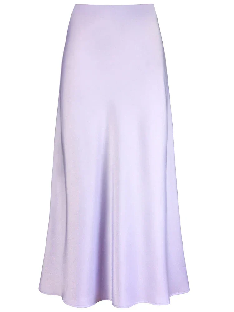 Heidi-Mode | Frauen Satin Seiden Röcke Sommer Frühling Koreanische Mode Kleidung Büro Damen Lange Röcke Elegant Schwarz Maxi Röcke für Frauen - Image 11