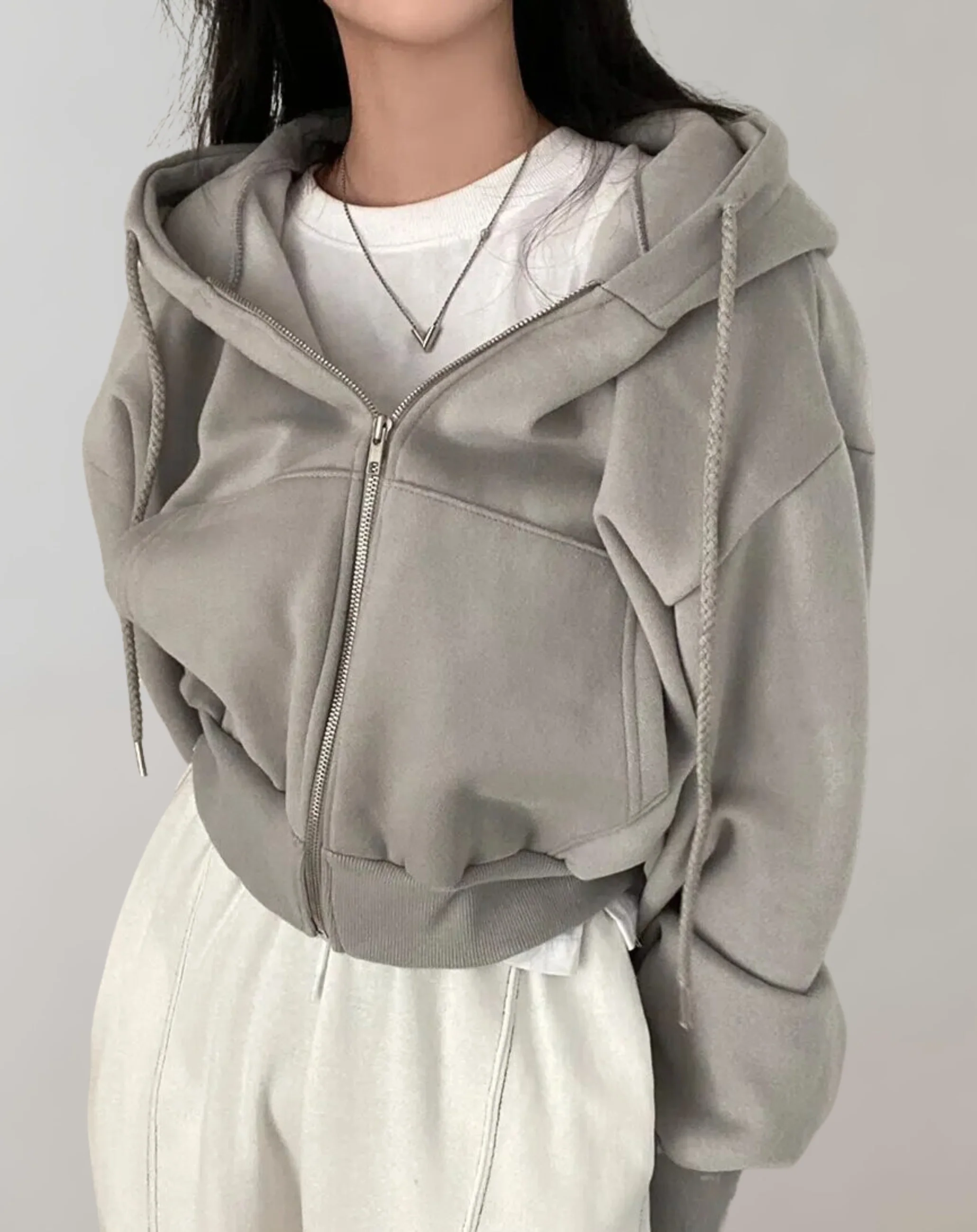 Heidi-Mode | Frauen Solid Hooded Sweatshirt - Image 4