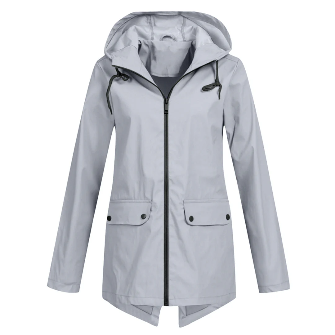 Heidi-Mode | Wasserdichte Lange Jacke - Mit Kapuze & Stilvoll - Image 4