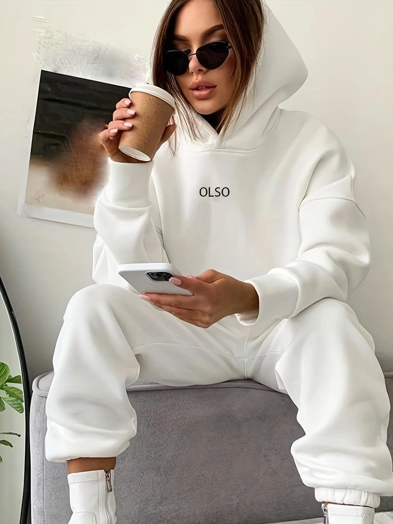 Heidi-Mode | Damen Freizeit Kapuzenpullover und Jogginghosen - Image 4