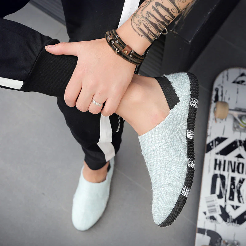 Heidi-Mode | Frühling und Sommer Leinen Canvas Schuhe Männer - Image 4