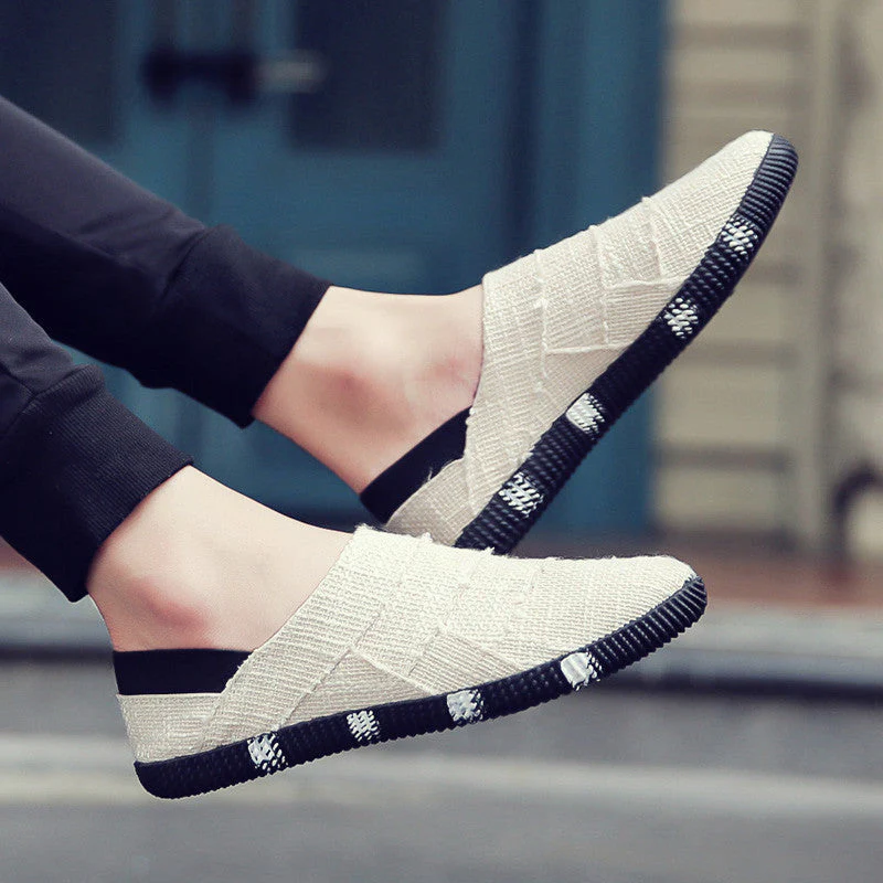 Heidi-Mode | Frühling und Sommer Leinen Canvas Schuhe Männer - Image 6