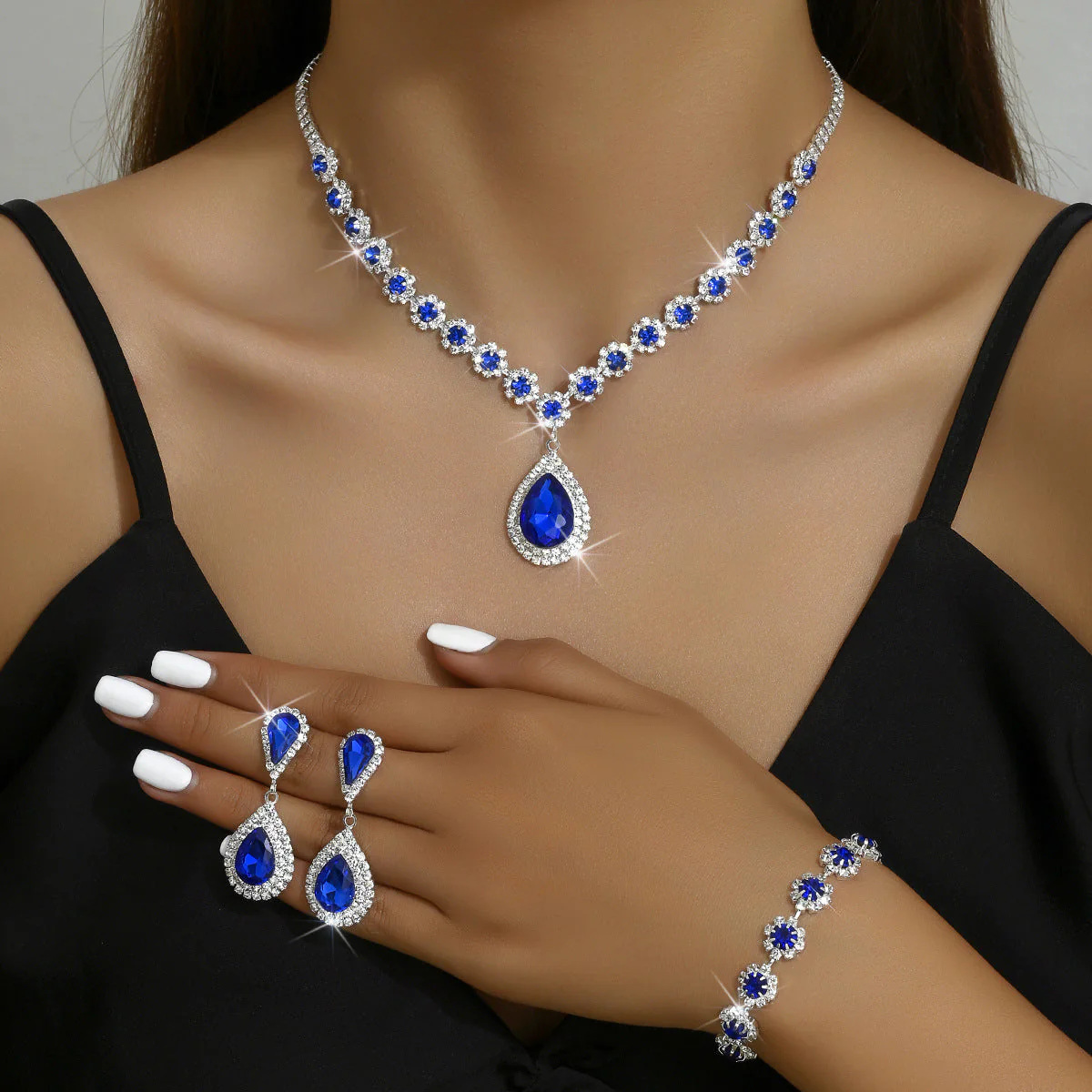 Heidi-Mode | Galvanisiertes Strass-Schmuckset - Image 4