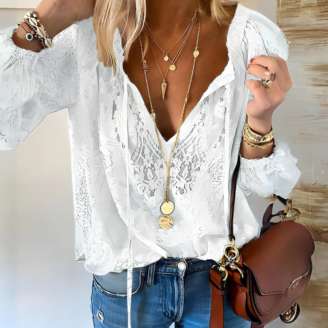 Heidi-Mode | Gehäkelte Boho-Bluse für Frauen - Image 4