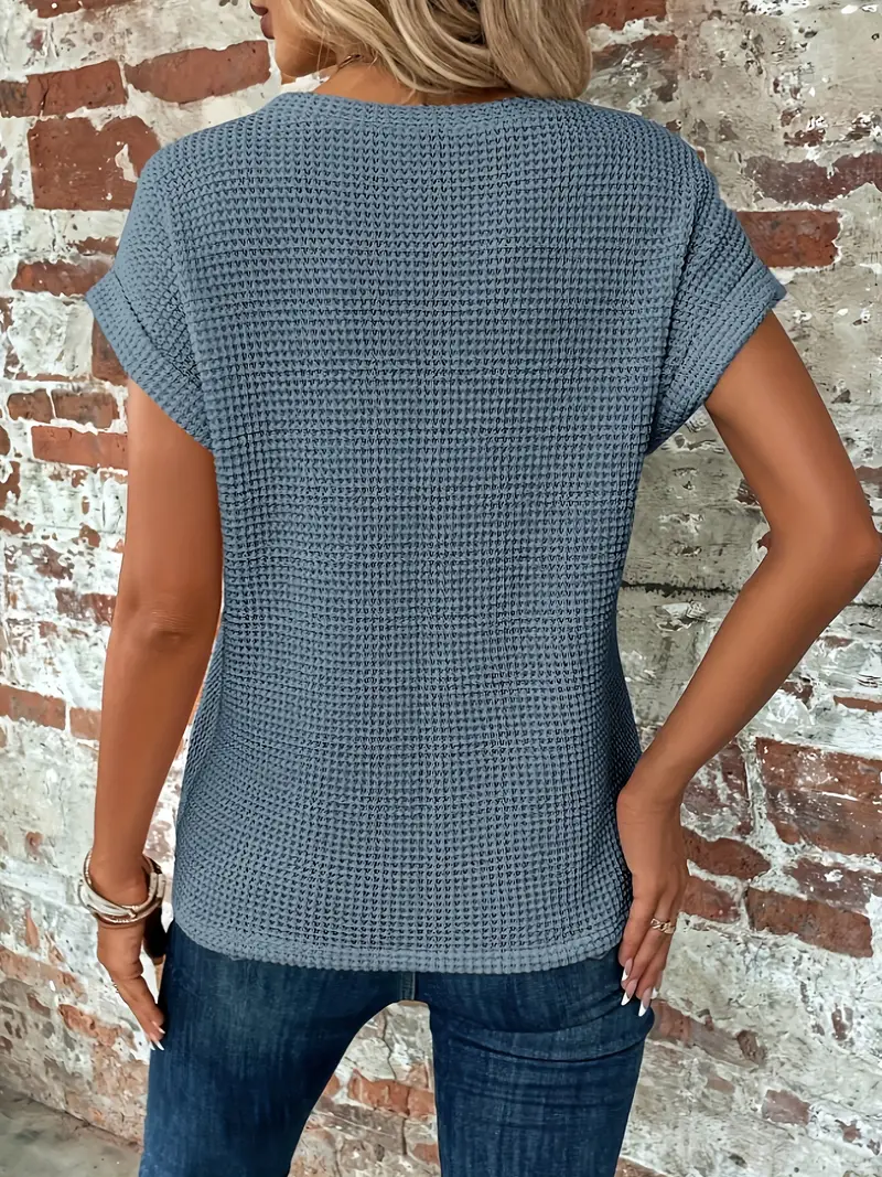Heidi-Mode | Geknotet Gestrickter Top mit Front für Damen - Image 2