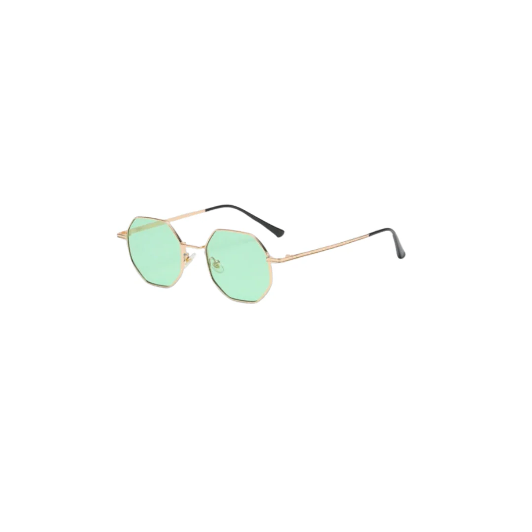 Heidi-Mode | Geld Sonnenbrille - Sommer - Metall Vieleckig - Image 5