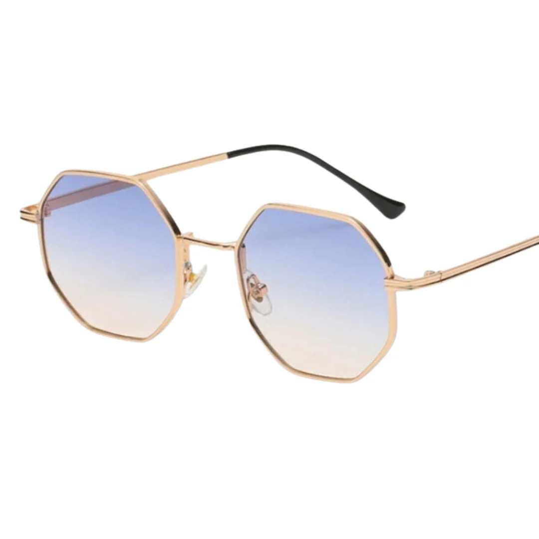 Heidi-Mode | Geld Sonnenbrille - Sommer - Metall Vieleckig - Image 7