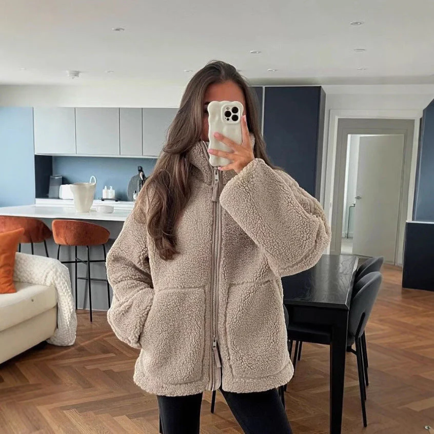Heidi-Mode | Oversize-Fleecejacke mit Entspannter Passform und Weichem, Warmem Stoff für Frauen - Image 2