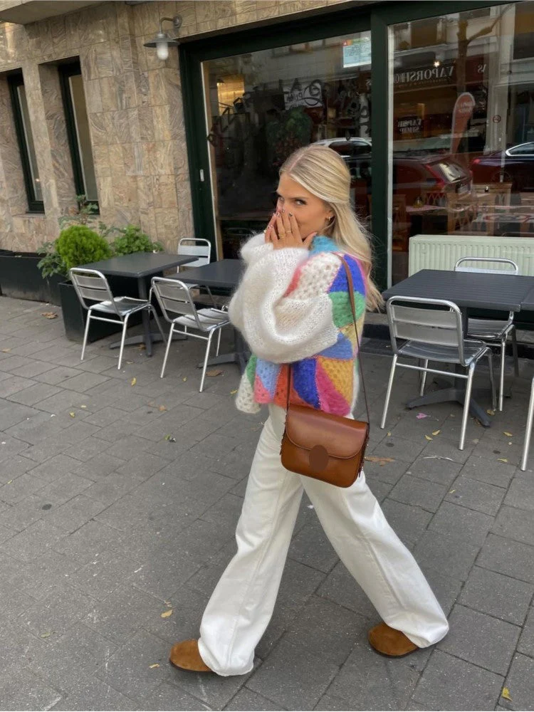 Heidi-Mode | Mehrfarbiger Cardigan für Frauen - Image 2