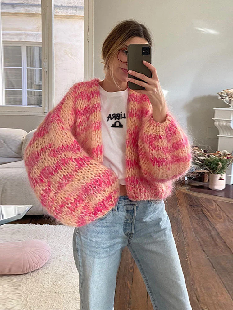 Heidi-Mode | Mehrfarbiger Cardigan für Frauen - Image 7