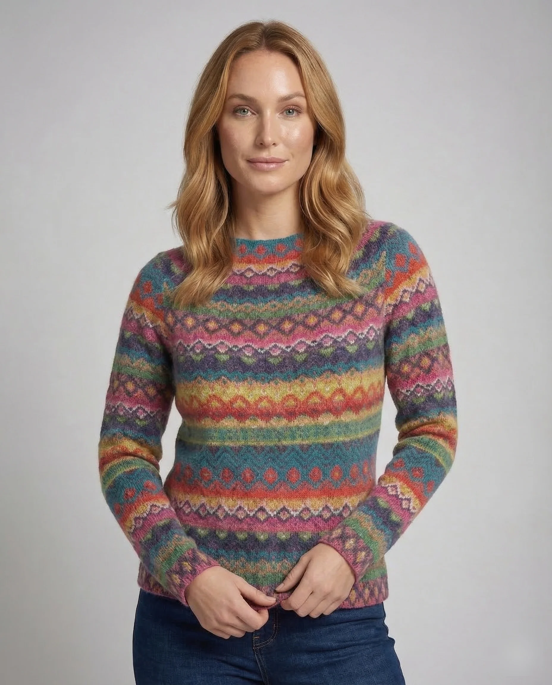 Damen Strickpullover aus Baumwollmischung mit Weichem Stoff & Bequemer Passform | Heidi-Mode - Image 2