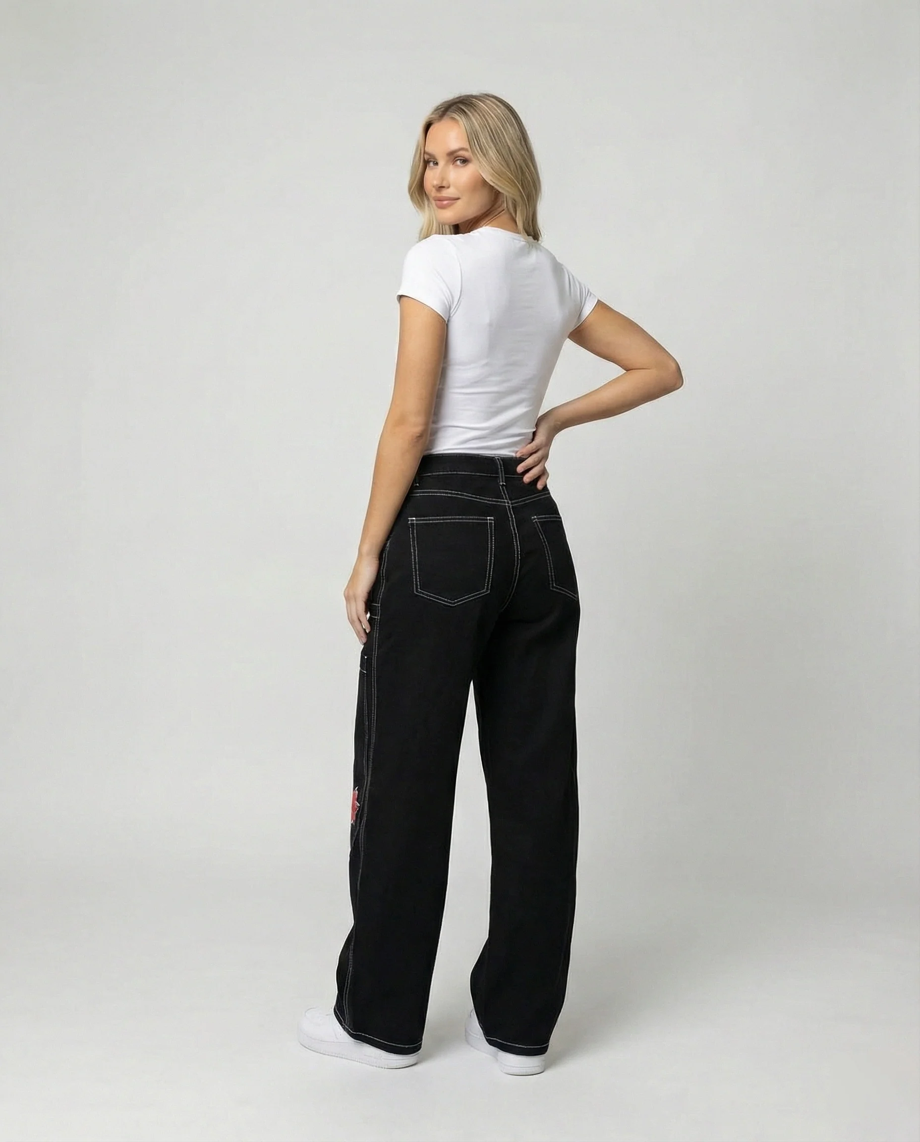 Denim Baggy Jeans mit Weiter Passform & Lässigem Stil | Heidi-Mode - Image 3