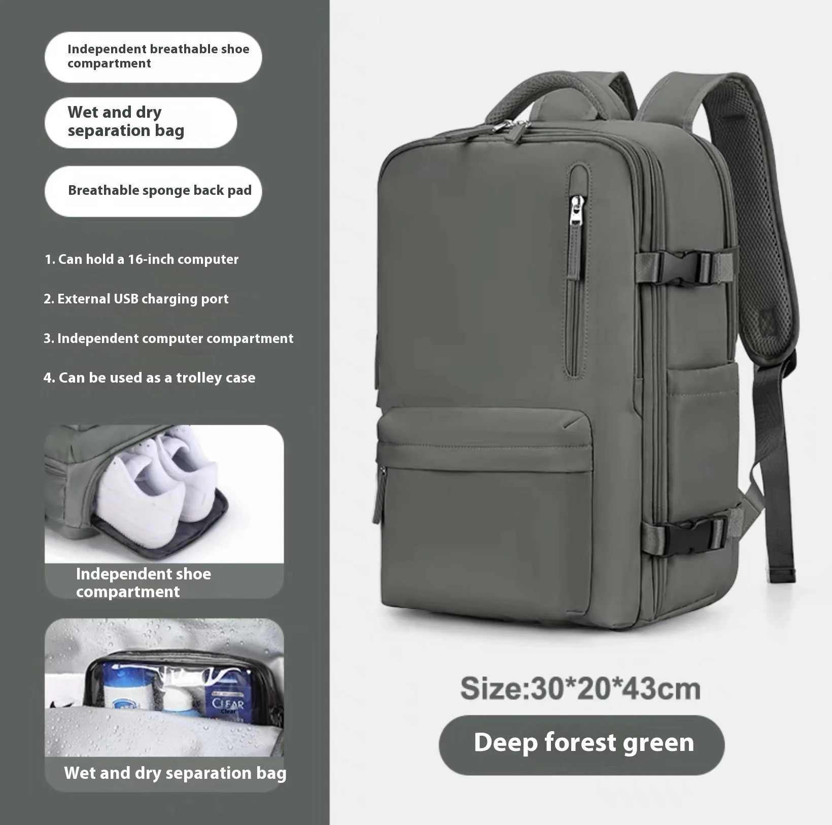 Heidi-Mode | Geräumiger Vielseitiger Rucksack - Image 10