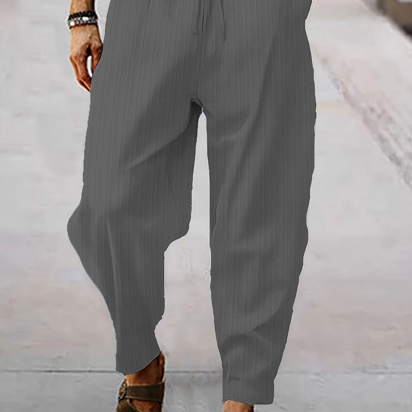 Heidi-Mode | Gestreifte Herren Lässig Sommerhose - Image 35