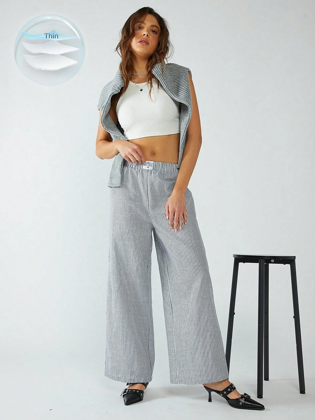 Heidi-Mode | Gestreifte Stoffhose - Image 6