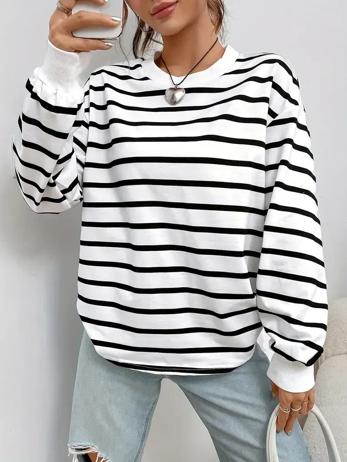 Heidi-Mode | Gestreiftes Sweatshirt für Damen - Image 3