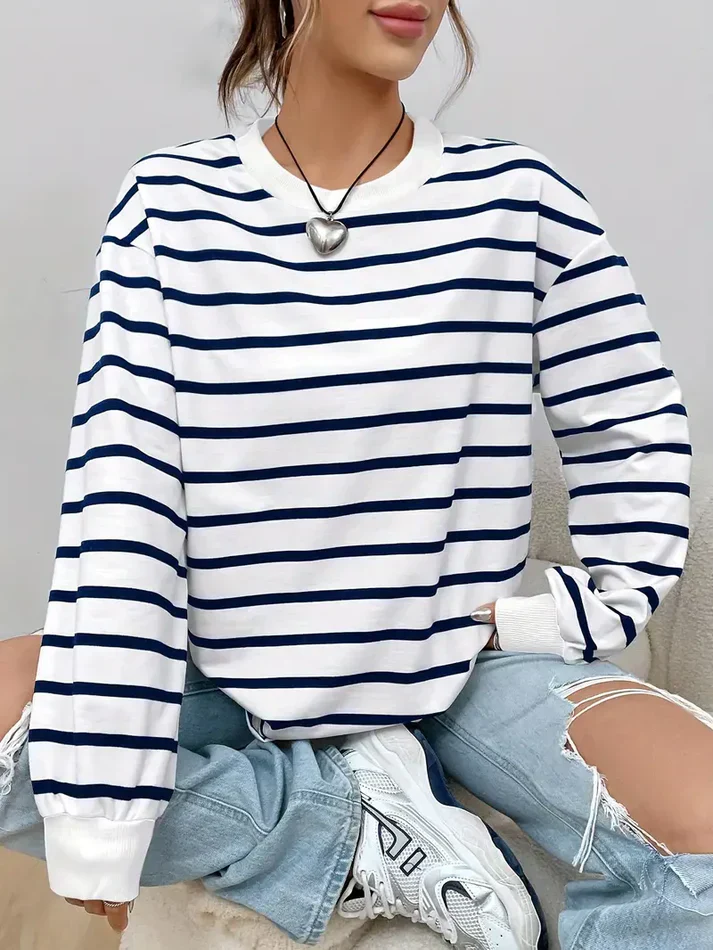 Heidi-Mode | Gestreiftes Sweatshirt für Damen - Image 4
